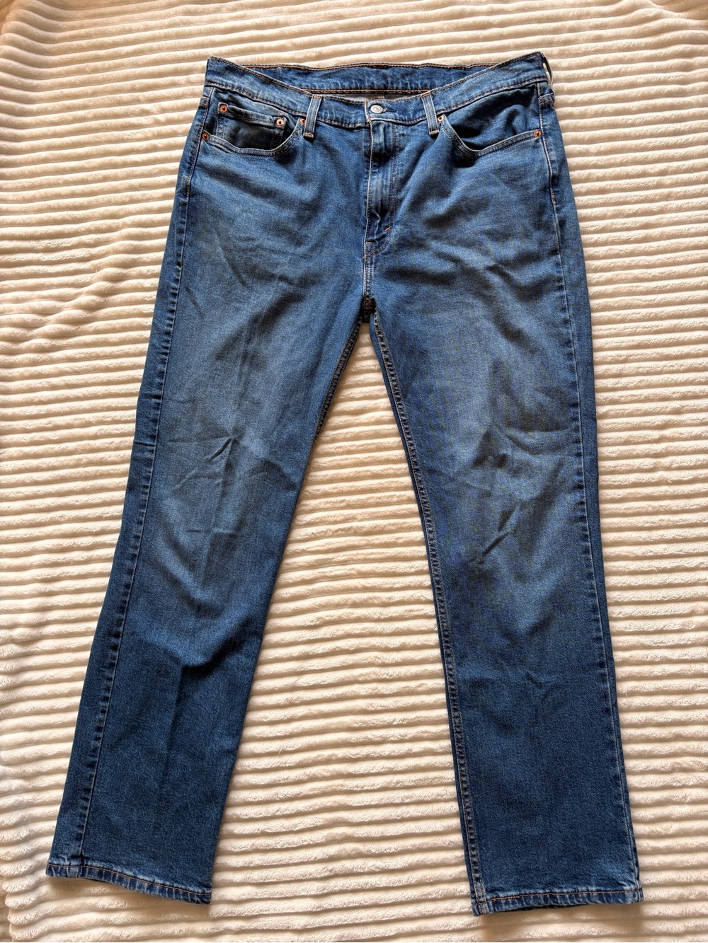 Levi’s 514 men’s light blue straight jeans cotton regular fit denim